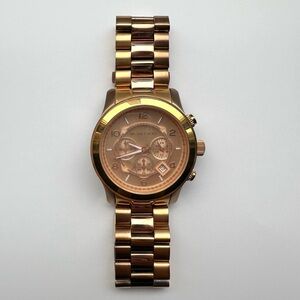 Michael Kors Rose Gold-Tone Stainless Steel Bracelet Watch, 45mm